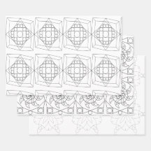 ギフトラップ – 色に3つのマンダラパターン(v.2)