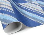 ギフトラップ – 青い編みストライプ針 (ロールコーナー)