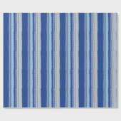 ギフトラップ – 青い編みストライプ針 (フラット)