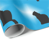 ギフトラップ – 黒猫シルエットとスター (ロールコーナー)