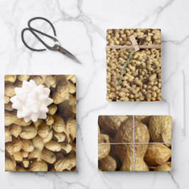 ギフトラップ- 3サイズのピーナッツ ラッピングペーパーシート