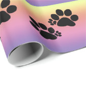 ギフトラップ – Polydactyl Paw Prints on Rainbow (ロールコーナー)