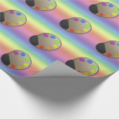 ギフトラップ – Rainbow背景のペインターパレット (角)