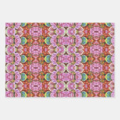 ギフトラップSGレッド&ピンクポインセティアス ラッピングペーパーシート (正面3)