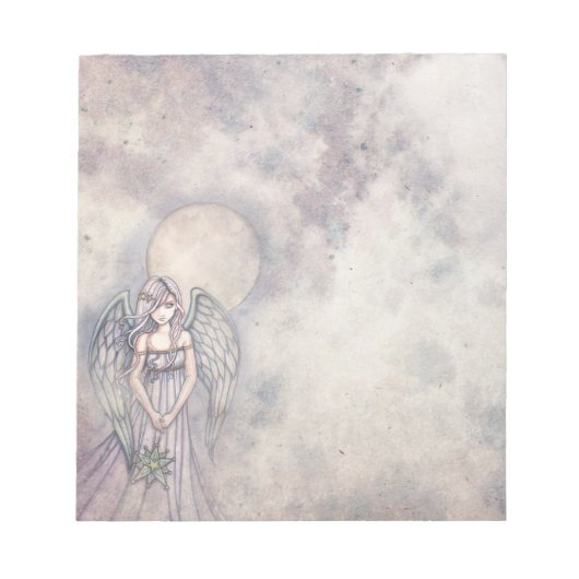 ギフトラブリーエンジェルとオーナメントメモ帳 ノートパッド (正面)