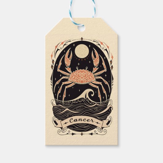 ギフトラベルがん天空〔占星術の〕十二宮図術 ギフトタグ (正面)