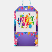 ギフトラベルつるハッピーバースデーラベル価格販売 ギフトタグ (正面)
