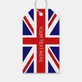 ギフトラベルとの間の英国連合ジャック国旗 ギフトタグ (正面)