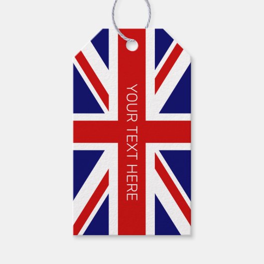 ギフトラベルとの間の英国連合ジャック国旗 ギフトタグ (正面)