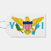 ギフトラベルとアメリカヴァージン諸島国旗 ギフトタグ (裏面横)