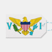 ギフトラベルとアメリカヴァージン諸島国旗 ギフトタグ (正面(横))