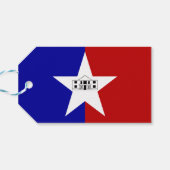 ギフトラベルとアメリカ合衆国サンアントニオ市旗 ギフトタグ (裏面横)