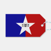 ギフトラベルとアメリカ合衆国サンアントニオ市旗 ギフトタグ (正面(横))