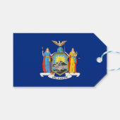 ギフトラベルとアメリカ合衆国ニューヨーク州国旗 ギフトタグ (正面(横))