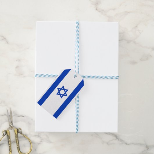 ギフトラベルとイスラエル国旗 ギフトタグ (より糸つき)