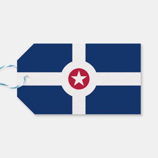 ギフトラベルとインディアナポリス州旗 ギフトタグ (裏面横)