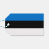 ギフトラベルとエストニア国旗 ギフトタグ (裏面横)