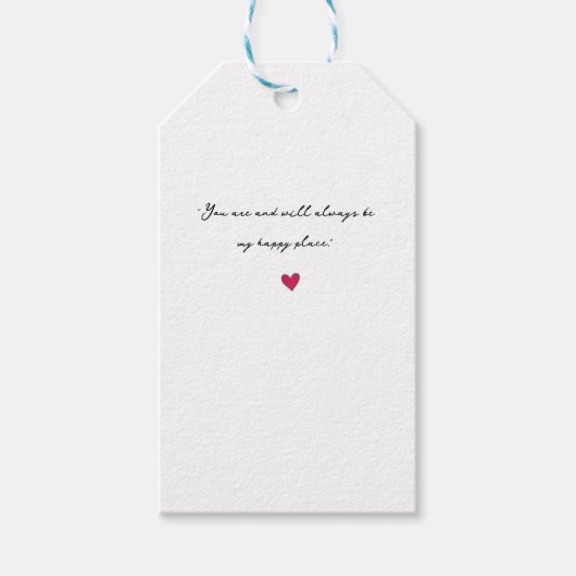 ギフトラベルとギフト用囲いハート ギフトタグ (正面)