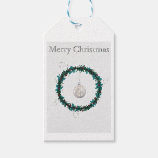 ギフトラベルとクリスマスイラストレーション ギフトタグ (正面)
