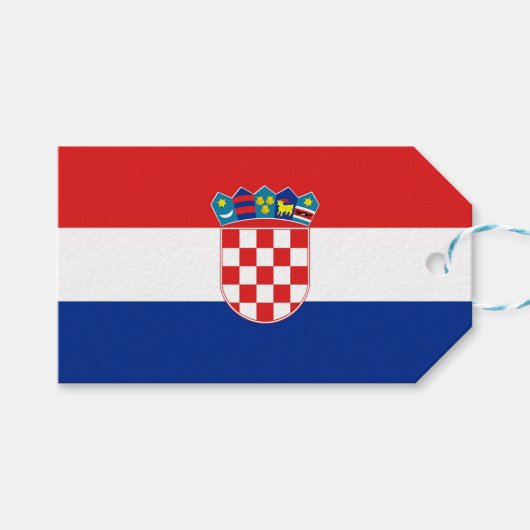 ギフトラベルとクロアチア国旗 ギフトタグ (正面(横))