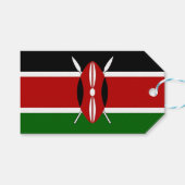 ギフトラベルとケニア国旗 ギフトタグ (正面(横))