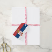 ギフトラベルとセルビア国旗 ギフトタグ (より糸付き)