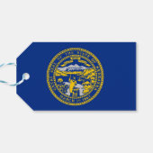 ギフトラベルとネブラスカ州旗州(米国) ギフトタグ (裏面横)