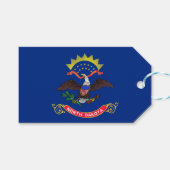 ギフトラベルとノースダコタ州旗州 ギフトタグ (正面(横))