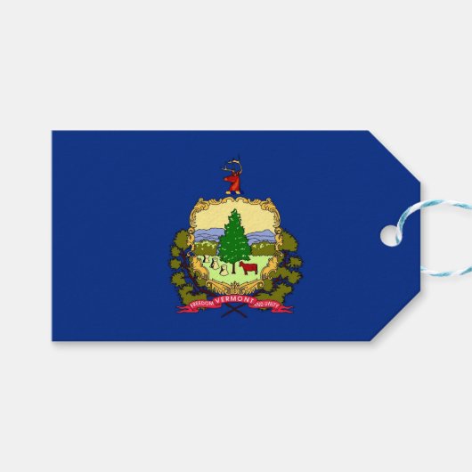 ギフトラベルとバーモント州旗州(アメリカ) ギフトタグ (正面(横))