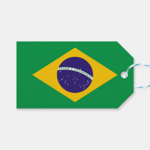 ギフトラベルとブラジル国旗 ギフトタグ