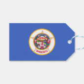 ギフトラベルとミネソタ州旗州(米国) ギフトタグ (正面(横))