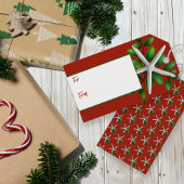 ギフトラベルのスターフィッシュレッドクリスマスタイ ギフトタグ