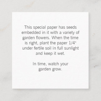 ギフトラベルの指示 スクエア名刺