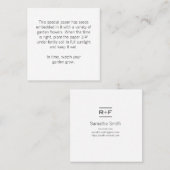 ギフトラベルの指示 スクエア名刺 (正面/裏面)