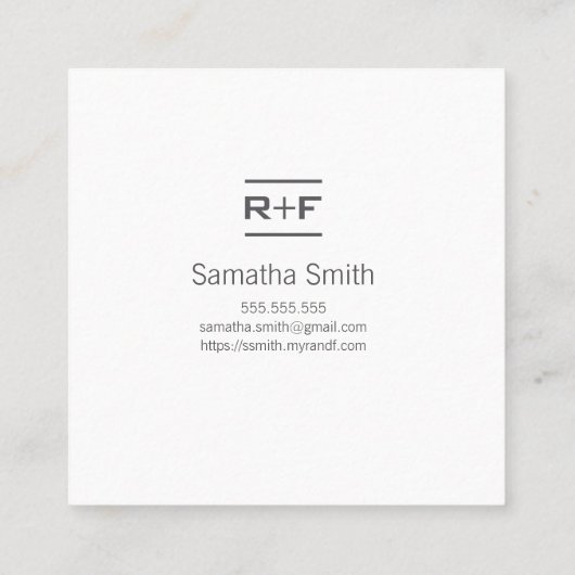 ギフトラベルの指示 スクエア名刺 (裏面)