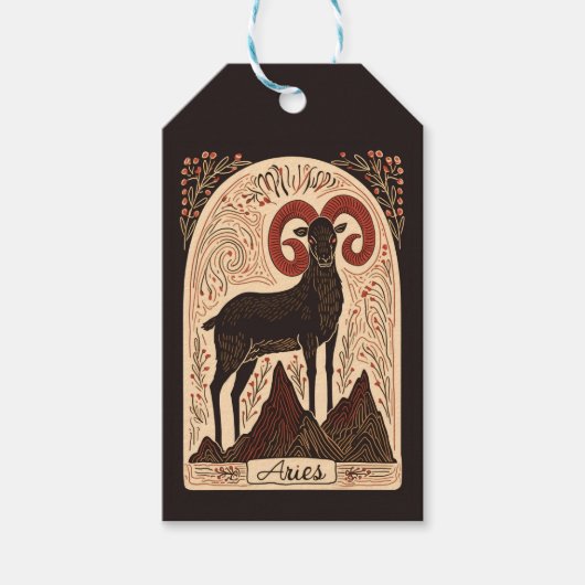 ギフトラベルアリズシナ〔占星術の〕十二宮図アート ギフトタグ (正面)