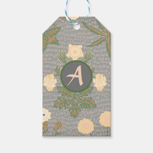 ギフトラベルウィリアムカスタムモリスイニシャル ギフトタグ (正面)