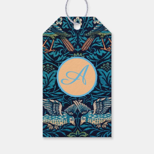 ギフトラベルカスタムイニシャルウィリアム・モリス ギフトタグ (正面)