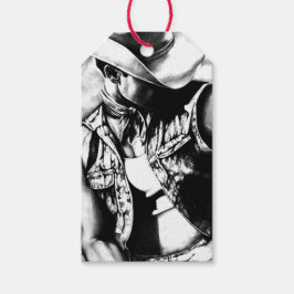 ギフトラベルキッ男性へトカウボーイカントリーファインアート ギフトタグ