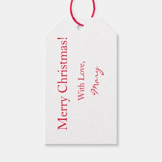 ギフトラベルクリスマスツリー名前をカスタムする及び文字 ギフトタグ (正面)