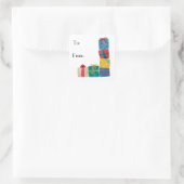 ギフトラベルシールの間のクリスマスプレゼント スクエアシール (バッグ)