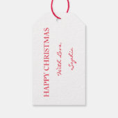 ギフトラベルスカンジナビアのクリスマスパターントナカイ ギフトタグ (裏面)