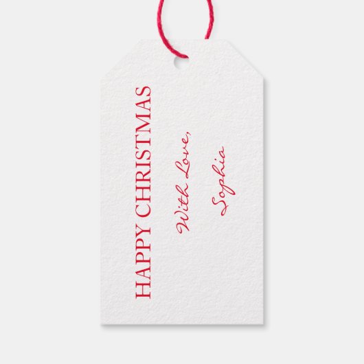 ギフトラベルスカンジナビアのクリスマスパターントナカイ ギフトタグ (裏面)