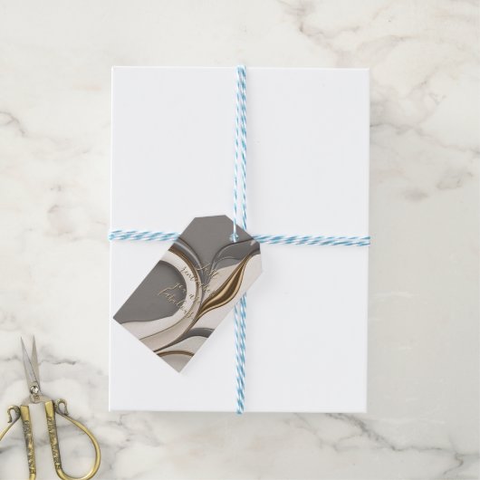 ギフトラベルスタイリッシュ抽象芸術 ギフトタグ (より糸付き)