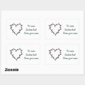 ギフトラベルステッカーCustomTextステッカー 長方形シール (シート)