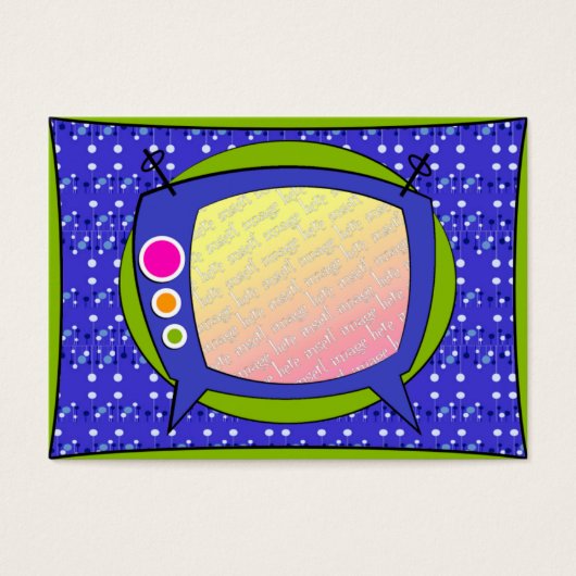 ギフトラベルテンプレート-レトロTV (正面)