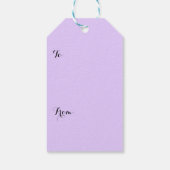 ギフトラベルハッピーバースデードリームガールホースの花 ギフトタグ (裏面)