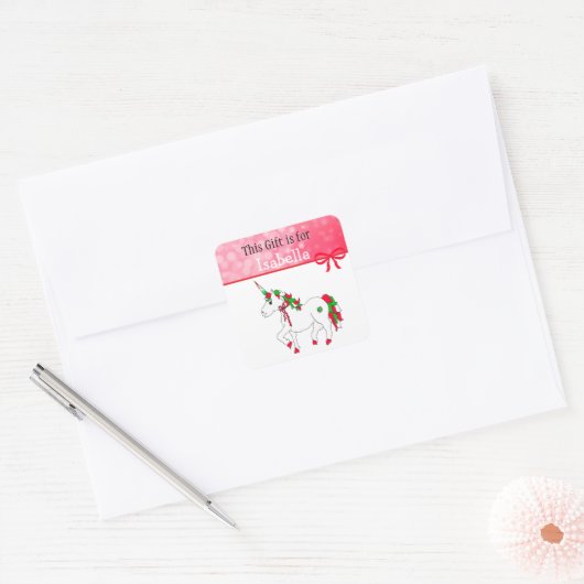 ギフトラベルパーソナライズされた向け スクエアシール (封筒)