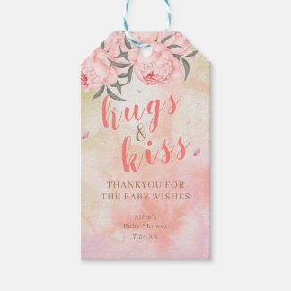 ギフトラベルベビーシャワーピンクフローラ ギフトタグ