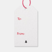 ギフトラベルメリークリスマスツリー名前をカスタムする ギフトタグ (裏面)